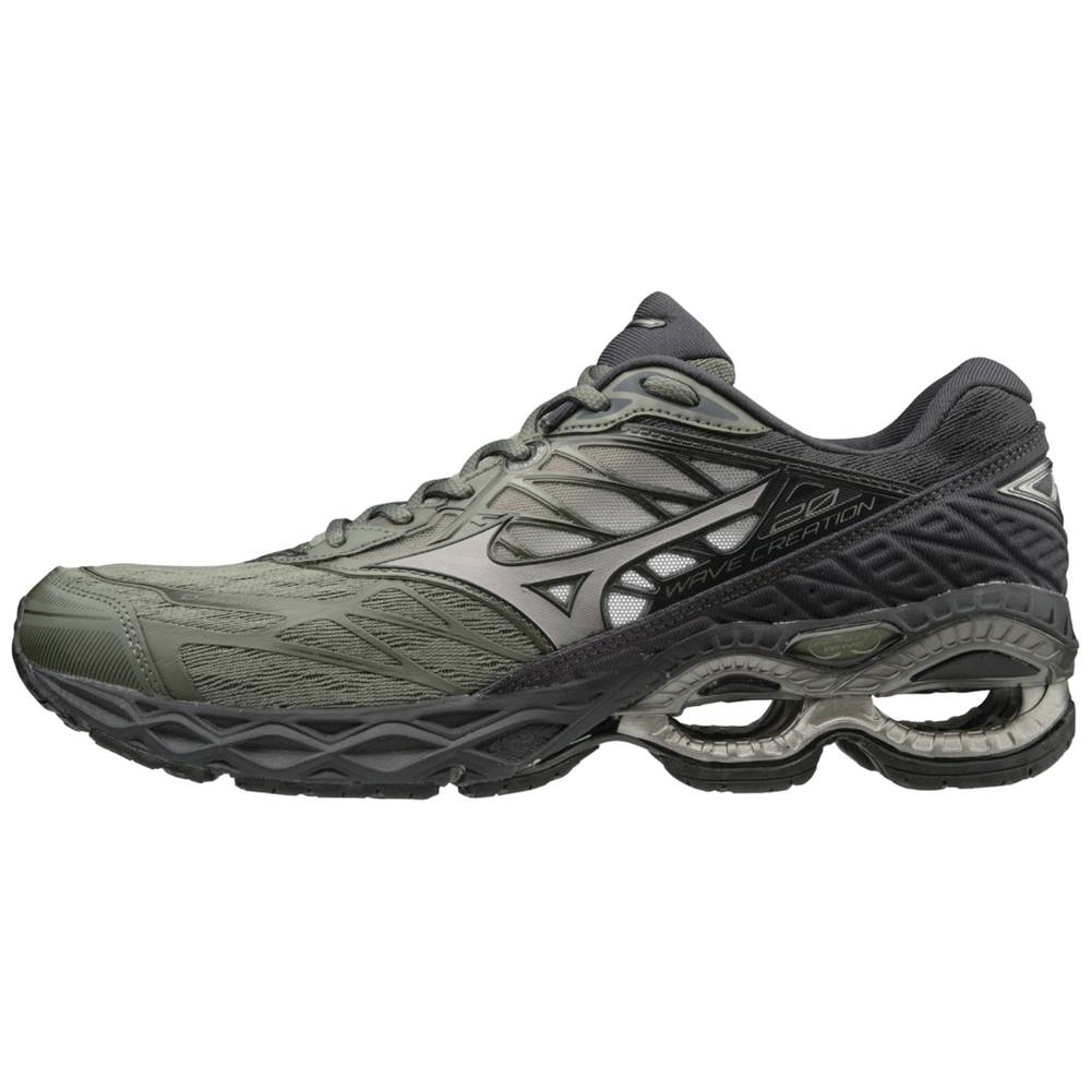 Mens Mizuno WAVE CREATION 20 Running Shoes Metal Grey Philippines (GYRSLW974)